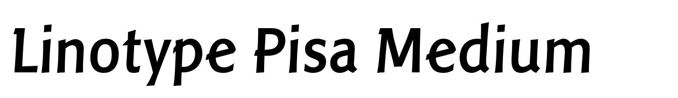 Linotype Pisa Medium